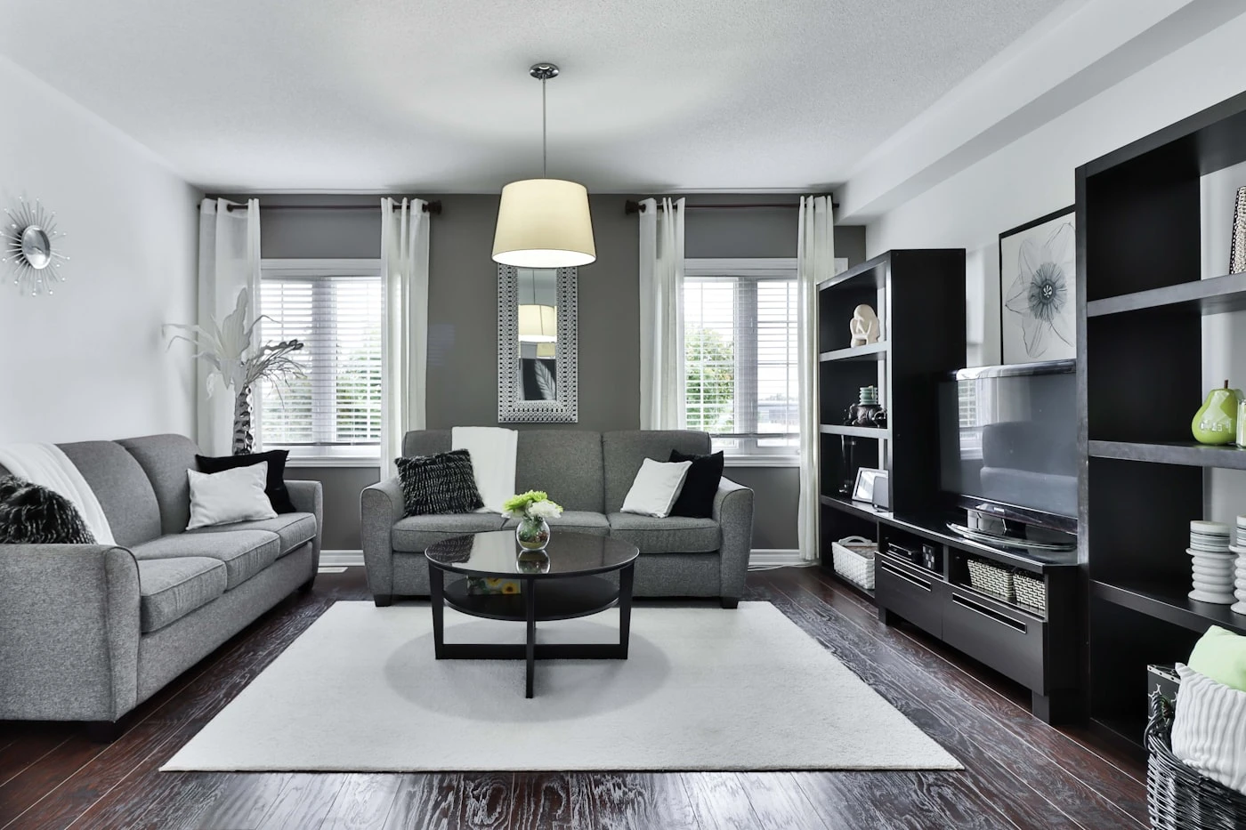 Open-plan interior of a finished house extension